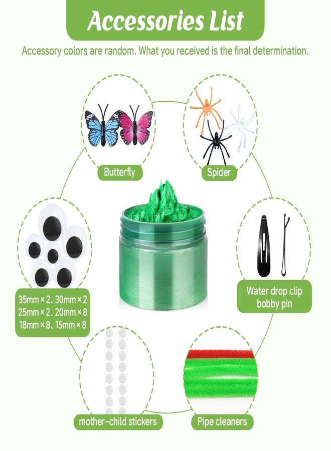 Cherocito Green Temporary Hair Color Wax Kit for Teenagers,Crazy Hair Day Accessories, Gifts for Teenagers,Instant Hair Dye Color Wax for Party, Cosplay, Halloween, Christmas,Washable Crazy Hair Style - Image 3